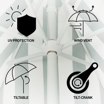 Collins 9 ft. Classic Cottage Tassel Market Patio Umbrella